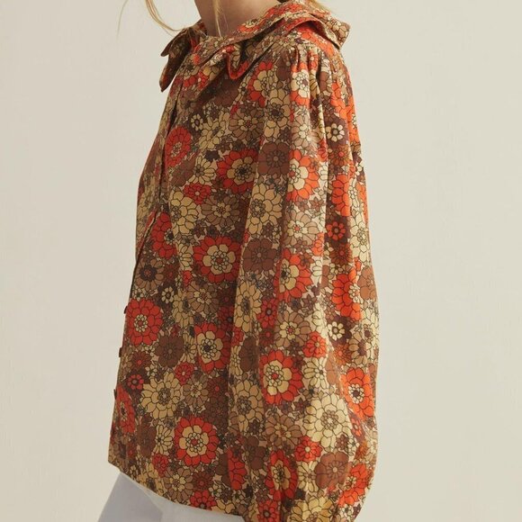 Stella Pardo Puff-Sleeved Floral Blouse size S NWT - Picture 4 of 10